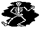 a dancing skeleton graphic